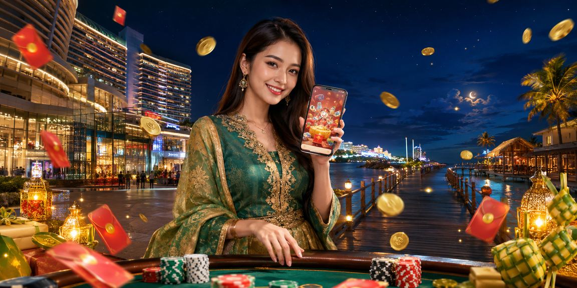 Sampul merah bonus Hari Raya dari platform 770 untuk pengguna Malaysia di Genting Highlands